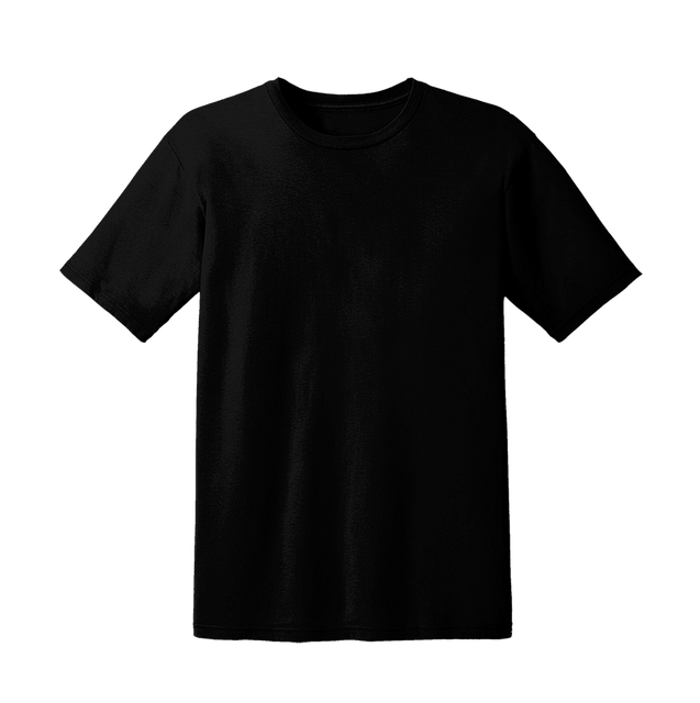 black t-shirt